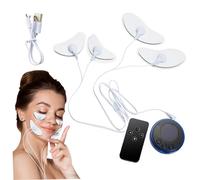 Masseur Facial Avec Patch Pads 8 Modes Stimulateur Musculaire Du Visage Appareil De Lifting Du Visage à Microcourant 19 Vitesses Pour Minceur Et Liftingnjo