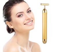 Masseur facial d'impulsion de beauté 24k d'or, outils de massage de visage de signe électrique de forme de T pour le visage de peau sensible