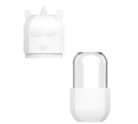 Masseur Facial Glacé Licorne Compact en Silicone pour Visage | Blanc, Format Mini et Mignon, Soulage Gonflement, Rougeurs, Soin du Visage Féminin