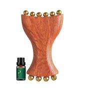 Masseur facial, outil de beauté en bois de cuivre,raffermissement de la mâchoire Gua Sha,massage des joues Gua Sha,pour le travail à domicile, les voyages, le matin, le soir, les femmes, maman, épouse