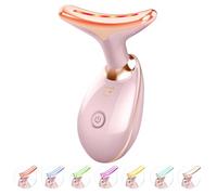Masseur facial, outil de massage raffermissant pour le visage et le cou, outil de sculpture du visage, kit de massage du visage et du cou, 3 modes de massage pour anti-âge, levage et lissage (rose)