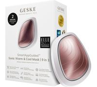 GESKE | SmartAppGuided™ Sonic Warm & Cool Mask | 9 in 1 | Masque facial Beauty LED | LED à spectre complet + thérapie lumière rouge | Chaleur | Fraîcheur | Absorption accrue des soins | Masseur facial