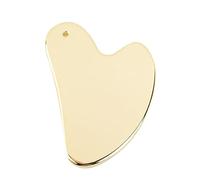 Masseur Guasha Pour Outil De Beauté Pour Le Soin Du Visage, Pierre Gua Sha Premium, Guasha Pour Le Visage Amélioré, Pierre De Jade Naturelle Guasha Stone,Or