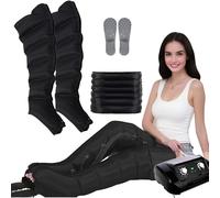 Masseur Jambes Drainage Lymphatique, Botte De Compression 6 Chambre, Appareil De Pressothérapie Professionnel, Massage Jambes Circulation Lymphatique, Durée Et Pression Réglables