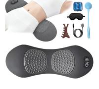 Masseur LombaTech | Thérapie du dos 3 en 1, Masseur Lombaire, Traction Et Vibration 3 En 1 For Soulager Et Les Douleurs Lombaires, Support Lombaire Ergonomique (Gris foncé, Version rechargeable)