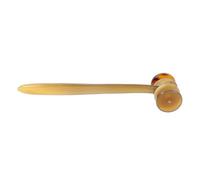 Masseur Manuel en Corne de Bœuf Marron pour Visage et Cuisses | Outil Compact à Texture Lisse, Usage Simple à Domicile ou Chez un Thérapeute
