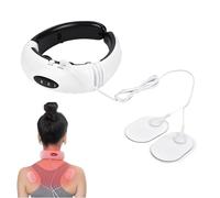 MASSEUR，Masseur Cervical Électrique Chauffant Appareil de Massage Intelligente pour Cou et Épaules Impulsions Électromagnétiques 6 Modes Rechargeable