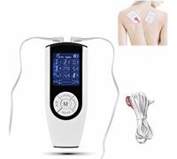 Masseur Méridien Intelligent À Double Sortie - 9 Modes + 15 Vitesses D'intensité, Massage Complet Du Corps, Impulsions Moyennes Et Basses Fréquences Avec Écran Couleur, Autonomie De 5 Heures,White