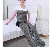 Masseur multizone séquentiel par compression d’air - 8 chambres à air - pression réglable - minuteur 1-30 min - Ensemble jambe et taille, Gris