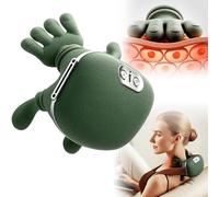 Masseur Nuque Chauffant Bionique À Main, Masseur Shiatsu Portable Pour La Nuque Et Le Dos, Massage Électrique Profond Par Pétrissage 4D, Relaxation Musculaire,Green