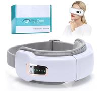 Masseur oculaire 4 en 1 avec réchauffement, vibration, compression d'airbag musical, 5 modes, lunettes de massage Bluetooth rechargeables, pour les yeux secs, soulagement des migraines