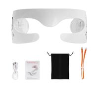 Masseur Oculaire - Appareil Protection Yeux Rechargeable | Masque Thérapie Lumière Rouge | Dispositif Intelligent Micro-vibrations Avec 3 Programmes (soin Lumineux, Vibration, Combiné), Batterie 350mA