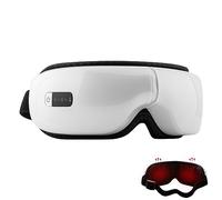 Masseur oculaire avec compression thermique, vibration et musique Bluetooth, rechargeable, 5 modes de massage pour soulager les douleurs oculaires et améliorer la sécheresse oculaire et le sommeil