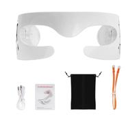 Masseur oculaire électrique | Lunettes de massage avec protection oculaire avec lumière rouge | Masseurs pour les yeux enveloppants portables, soulagent la fatigue oculaire et réduisent les poches