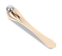 Masseur Oculaire en Acier Inoxydable et Zinc, Rouleau Courbé Doré | 35g, Format Monobloc, Maison Déplacements, Aide à Mieux faire Pénétrer les Soins