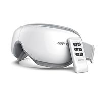 RENPHO masseur oculaire avec télécommande et chaleur, masque de massage des yeux rechargeable avec musique bluetooth pour soulager la fatigue oculaire, poches oculaires sec améliorer le sommeil