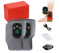 Masseur Pied avec 3 Modes Et 5 Niveaux de Chaleur, Rechargeable Coussin Chauffant Pour Cheville Chauffant RéGlable, Aide à DéTendre Les Pieds Et Favorise Le Confort GéNéRal