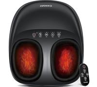 Masseur Pieds Shiatsu avec Chaleur, Pétrissage Profond et Compression d'Air, 3 Niveaux, Soulage la Fasciite Plantaire, Neuropathie et Douleur,Cadeaux idéaux pour les femmes, Adapté aux Tailles 46