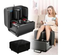 Masseur Pieds Shiatsu Avec Chaleur, Pétrissage, Vibration, 3 Niveaux, Soulage La Fasciite Plantaire, Neuropathie Et Douleur Pour La Maison Ou Le Bureau, Cadeau Femmes Et Hommes(Off-white)