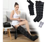 Masseur Pneumatique pour Jambes, Pressothérapie Jambe, Masseur Électrique de Compression d'air 6 Cavités pour Pieds et Mollets, Drainage Lymphatique, Massage Et Relaxation