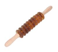 Masseur portatif de Point de déclenchement de Cellulite, Drainage lymphatique, fascia musculaire, relaxation, bâton de massage à 10 rouleaux (Jaune)