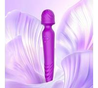 Masseur portatif sans fil, étanche et rechargeable par USB avec 20 modes de vibration et 8 réglages de vitesse, silicone doux pour la peau, fonction mémoire pour le confort musculaire et la relaxation