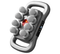 Masseur pour chevaux Pistolet de massage portable à 8 têtes avec 3 modes, 30 niveaux d'intensité et masseur pour chevaux à lumière rouge, pistolet de massage multi-têtes, portable