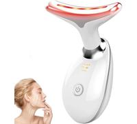Masseur, sculpteur facial à 7 LED, masseur électrique, outil de raffermissement des rides pour le visage et le cou, outil de sculpture du visage pour femmes et filles (blanc)