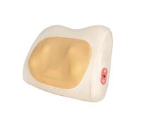 Masseur Shiatsu Cou Et Le Dos Avec Fonction Chauffante, Minuterie 15 Minutes, Coussin Massage Avec 2 Niveaux D'intensité Soulager Les Douleurs Cervicales Et Lombaires, Pour Maison Bureau,Beige-One Siz