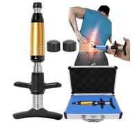 Masseur spinal réglable 50-300 N, outil chiropratique manuel | Acier inoxydable 304, 6 niveaux de force (50-300N), soulage la scoliose, les douleurs cervicales et lombaires (Gold)