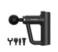 TERRAILLON - FITNESS MASSAGER - Pistolet massage musculaire multizones, 6 vitesses de massage 1800-3200 RPM, Soulage et détend les muscles, récupération musculaire, 4 embouts, USB-C.