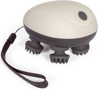 Masseur tete et cuir chevelu - LIVOO - DOS202 - 2 h - 96 picots - 4 tetes - 3 modes - IPX4 - Creme / Gris foncé