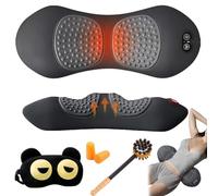 Masseur Vertacura - Masseur de dos Vertacura, 26° Ergopur Masseur profond Ergoflow 3 zones avec traction, vibration et chaleur, dites adieu aux maux de dos, soulagez la fatigue(A-Batterie)