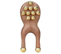 Masseur Visage Manuel En Bois, Outil Massage Facial Réflexologie À Billes, Accessoire Bien-être Compact, Relaxation Maison Voyage