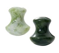 Masseur Visage Quartz, 2 PCS Gua Sha pour Visage en Pierre Naturelle de Jade, Champi Gua Sha, Jade Roller, Masseur pour Yeux Visage Cou, Stimule la Circulation Sanguine