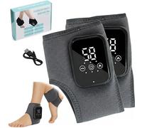 Masseurs de pieds 3 en 1, masseurs de pieds pour la douleur et la circulation, masseur rechargeable de cheville et de talon avec chaleur et 3 modes, thérapie sans fil, gris anthracite (2 pièces)
