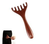 Masseurs de tête en bois portables À Double Extrémité Massage, pour la relaxation et la réduction du stress, pour mère, sœur,Peigne En Bois De Santal Naturel (A Peigne d'angle)