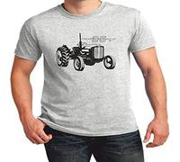 Massey Ferguson 35 Tractor Tee Shirt Mens Round Neck Cotton T-Shirt Bottoming Short Sleeves Tops Clothing - Manches Courtes(X-Large)