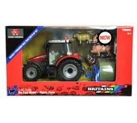 L'univers De La Ferme - Britains 1/32ème 1/32 Coffret Massey Ferguson 5612, Animaux Et Accessoires