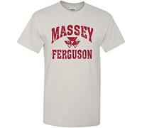 Massey Ferguson Squeezed Logo Tee Shirt Mens Round Neck Cotton T-Shirt Bottoming Short Sleeves Tops Clothing Manches Courtes(X-Large)