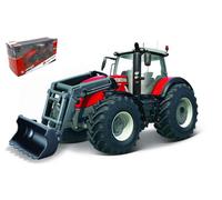 BBurago Tracteur miniature Massey Fergusson 1:43 à friction avec chargeuse B18-31633