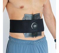 Massforce Massfit Intensity - Ceinture abdominale Electrostimulation EMS Musculation - 2 patchs bras - Ceinture sudation supplémentaire - Rechargement USB - 10 niveaux intensité - 14 patch gels