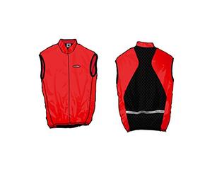 Massi Anti-Viento, Gilet sans Manches de Cyclisme pour Homme XXL Rouge