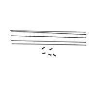Massi Lot de 5 radios + écrous Roubaix Disc 283 mm Accessoires vélo, Adultes Unisexe, Noir (Noir), 283 mm EU