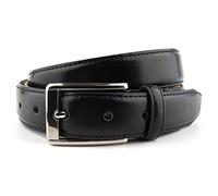 Massi Morino Ceinture de costume pour hommes - Ceinture en cuir largeur 3 cm I Business Belt - Ceinture de costume avec pochette cadeau