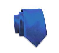 Massi Morino Cravate étroite pour homme en différentes couleurs - 6 cm - Schlips uni I Slim Fit Tie, bleu roi, taille unique
