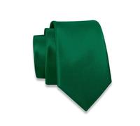 Massi Morino Cravate étroite pour homme en différentes couleurs - 6 cm - Schlips uni I Slim Fit Tie, vert foncé, taille unique