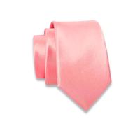 Massi Morino Cravate rose ancien étroite pour homme - 6 cm - Tie Schlips uni couleur unie I Slim Fit Cravate rose foncé