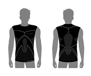 Massi s/m thermetic Evolution Carbon T-Shirt sans Manches, Homme L Noir