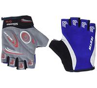MASSI Siligrip - Gants de Cyclisme Unisexe, Couleur Bleu, Taille S